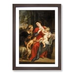 Big Box Art Peter Paul Rubens The Virgin and Child Framed Wall Art Picture Print Ready to Hang, Walnut A2 (62 x 45 cm)