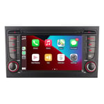 LXKLSZ Car Radio Compatible avec sans Fil CarPlay/Android Auto pour Audi A4 S4 RS4 2002-2008 avec écran Tactile de 7 Pouces IPS/Bluetooth/Miroir Link/FM/AM/USB