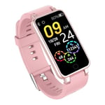 Smartbluetooth casque montre C2pl2 rose bracelet sport santé waterproof