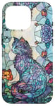 Coque pour iPhone 16 Pro Selkirk Rex Cat Curly Hair Stained Art Effect Stain Floral