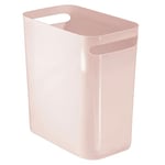 mDesign Bathroom Bin – Rubbish Bin for Bedrooms, Bathrooms, Home or Office – Small Bin for The Home – Pink