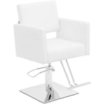 Physa - Fauteuil de coiffeur Ribbleton avec repose-pieds - hauteur d'assise 45-55 cm - 150 kg - Blanc Fauteuil salon de coiffure Chaise de barbier