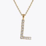 Caroline Svedbom Letter L Halsband / Crystal (Guld) 50cm