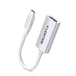 LENTION Adaptateur USB C vers HDMI Convertisseur AV numérique 4K/60Hz Compatible 2023-2016 MacBook Pro 13/14/15/16, Nouvel iPad Pro/Mac Air/Surface, Chromebook, Samsung S20/S10/S9, Plus (Argent)