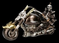 Skeleton Figure With Motorcycle - Wheels Of Steel Gothic Fantasy Decorative 16cm