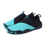 ZHBD Water Sports Shoes Foldable Men's Outdoor Mesh Swimming Shoes Beach Running Snorkeling Surfing Diving Sports Slip-On for Men Women (Color : Light blue, Size : 43-44)