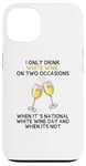 Coque pour iPhone 13 Vin blanc drôle pour femmes amatrices de vin blanc