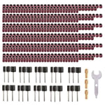 Woohome 574 PCS Tambour de Poncage Ensemble, 540 PCS Bandes de Ponçage, 30 PCS Tambour Mandrin pour Dremel Outils Rotatifs, Mandrin Auto-Serrant pour Dremel Outils Rotatifs