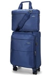 Caselite Ultra 55cm Softside Carry-On Suitcase & Laptop Bag Set Navy