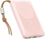 Batterie Externe Sans Fil Magnétique 10000mah, Power Bank Qc 22.5w & Pd 20w Charge Rapide Batterie Portable Compatible Avec Iphone /14/13/12/Pro/ /Mini(Rose)