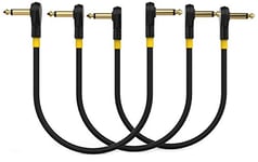 Monkey Loop Pro Link Pedal Guitar Patch Cable 2" Angled Jack to Angled Jack Pack 3