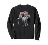 Mother Elephant and Child - African Elephants Sweatshirt