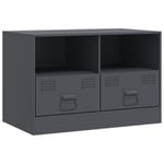 Meuble TV anthracite 67x39x44 cm acier - Prolenta Premium