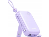 Powerbank Joyroom JR-L008 Plus Cutie Series 22,5W 20000mAh su stovu + USB-A - USB-C laidas - violetinė