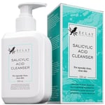 Salicylic Acid Cleanser Face Wash - Salicylic Acid + Niacinamide, Vitamin E & Green Tea, Acne Face Wash for Women & Men, Facial Cleanser for Deep Cleansing and Brightening, For All Skin Type