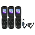 2G Flip Phone Dual SIM 1200mAh Dual SIM Flip Phone 1.77in Color Display Scre BLA