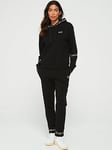 EA7 Emporio Armani Gold Logo Tracksuit - Black, Black, Size M, Women