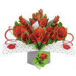 Second Nature 3D Pop Up Valentine Card with "With Love" Lettering and Roses