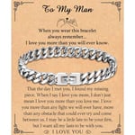 TEVOP Gifts for Him, My Man Engraved Bracelet Love Gifts for Boyfriend Husband, Cuban Chain Bracelet Romantic Gifts for Him Birthday Christmas Valentines Day Presents for Boyfriend Husband