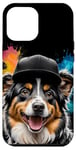 Coque pour iPhone 15 Pro Max Berger Australien Casquette Snapback Chien Animaux Imprimé