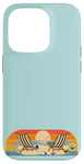 Coque pour iPhone 14 Pro Voyage à la plage, soleil, mer, coquillages, oiseaux, sable, vacances en famille