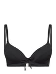 Lydia Solid Top Swimwear Bikinis Bikini Tops Push-up Bikinitops Black Panos Emporio