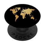 World Map Art PopSockets PopGrip - Support et Grip pour Smartphone/Tablette avec un Top Interchangeable