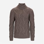 Turtle Neck Wide Cabel - Taupe