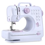 Mini Sewing Machine Portable Household Sewing Machine with 12 Stitch Patterns 2 Speed with UK Plug