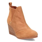 TOMS Femme Women Kelsey Boot Chaussure Bateau, Nubuck/Daim huilé Brun Clair, 36.5 EU