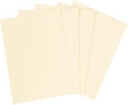 Lot De 50 Feuilles Cartonnées Couleur Crème A5 160 G/M² Pour Imprimante Photocopieuse