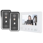 02 015 Wired Video Door Phone Doorbell Kit 2 Cameras Video Intercom