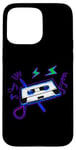 Coque pour iPhone 15 Pro Max Cassette Tape Pencil années 80 rétro vintage musique rétro