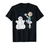 Peanuts Xmas Snoopy Woodstock Linus Snowman Vintage 80s 90s T-Shirt