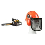 Tronçonneuse thermique CS 50S McCulloch : Tronçonneuse avec moteur de 2100 W, guide-chaîne de 45 cm & OREGON Yukon Casque de Sécurité pour Tronçonneuse avec Protections Auditives et Visière