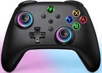 HELLCOOL Switch Controller - Switch Wireless Controller, Controllers Switch with Cool RGB, Macro/Turbo Function, Precise Motion Control, Compatible with Nintendo Switch/Lite/OLED Console