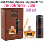 David Beckham Intimately Eau de Toilette 75ml and deo body spray 150mL gift set 