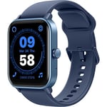 SMARTY2.0 - Smartwatch SW038C - Bleu Clair - Assistant Vocal Alexa intégré, Appels Bluetooth, 14 Modes Sports, Écran 1,8" - Bracelet en Silicone - Dimensions 46,5 x 40,5 x 13 mm, Bleu Ciel, Standard,