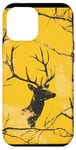 Coque pour iPhone 12 Pro Max Jaune Pop Art Tropical Ozark Timber Vintage Cerf Camo