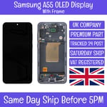 Samsung Galaxy A55 SM-A556B OLED LCD Screen Display Touch Digitizer +Frame