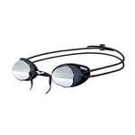 arena Lunettes de Natation Piscine Adultes de Compétition Swedix Mirror , Antibuée, Mixtes, Lunettes Suédoises avec des Verres Miroirs Divisés, Protection UV, 4 Ponts de Nez Interchangeables