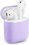 Coque de Protection en Silicone pour Apple Airpods 1 & 2 Violet Clair