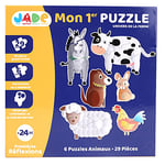 J.A.D.E - Puzzle Animaux De La Ferme - Jeu Educatif - Premiere Réfléxions - 053311-29 Pièces - Multicolore - Carton - Design Français - Puzzle Enfant - Jade - 25 cm x 25 cm - À Partir de 2 Ans