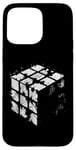 Coque pour iPhone 15 Pro Max Illustration de journal Magic Cube – Vintage Cube Lover