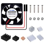 GeeekPi Raspberry Pi 4 Quiet Fan 30x30x7mm 3007 Fan DC 5V 3.3V Brushless CPU Cooling Fan with Raspberry Pi Heatsink for Raspberry Pi 4B/3B+/3B & Pi Zero/Zero W & Retroflag NESPI CASE Plus (1-Pack)