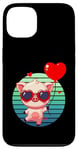 Coque pour iPhone 13 Saint Valentin Porcinet Cœur Amoureux Amour Ballon Mignon