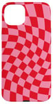 iPhone 15 Plus Red and Pink Checked, Aesthetic Checkerboard, Trendy, Retro Case