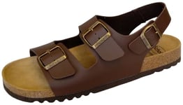 Scholl Homme Henri Sandale, Brown, 45 EU