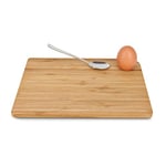 ROMINOX gifts breakfast board // Mane - Tableau petit déjeuner tout-en-un avec porte-oeuf intégré et aimant pour fixer une cuillère à oeufs en métal ; dimensions : environ 25 x 18 x 1 cm
