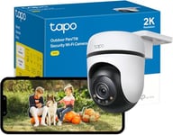 Tapo 2K 3MP Pan/Tilt Smart Security Camera Outdoor Wireless, CCTV Camera, 360° Vision and Motion Tracking, Customizable Sound and Light Alarm, Two-Way Audio, IP65 Weatherproof (TC41) No Monthly Fee